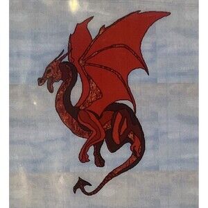 Red Dragon Appliqué Quilt Pattern Future Heirlooms Fantasy Design Pack Rare OOP